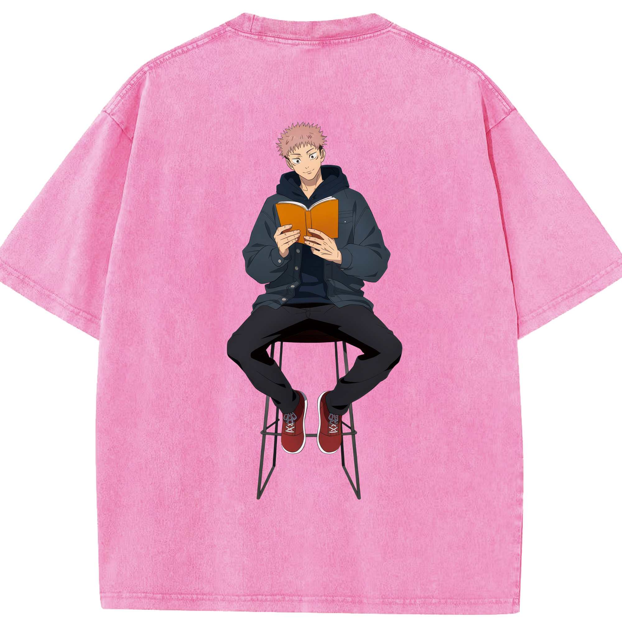 （画像用） 呪術廻戦 Jujutsu Kaisen 綿100% ヴィンテージ風 半袖Tシャツ（背面プリント）